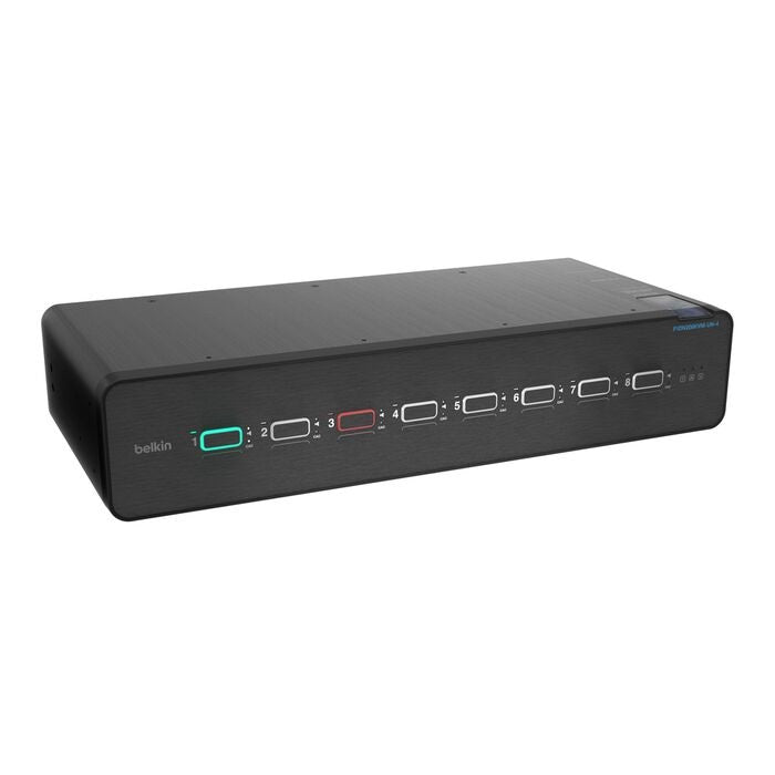 Belkin Secure KVM Switch - 8-Port Dual Head w/ CAC - Black Belkin