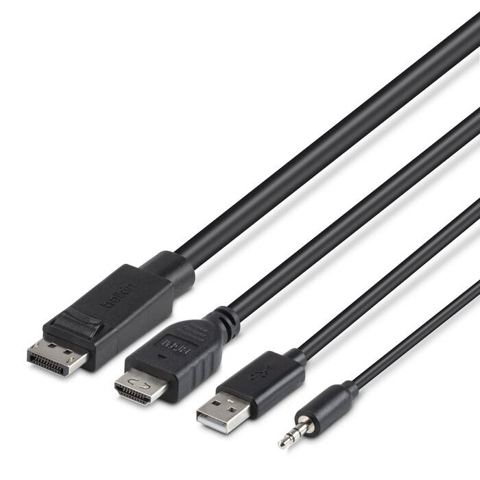 Belkin Secure KVM TAA Dual HDMI DP Switch with USB Audio - 3 Year Warranty Belkin