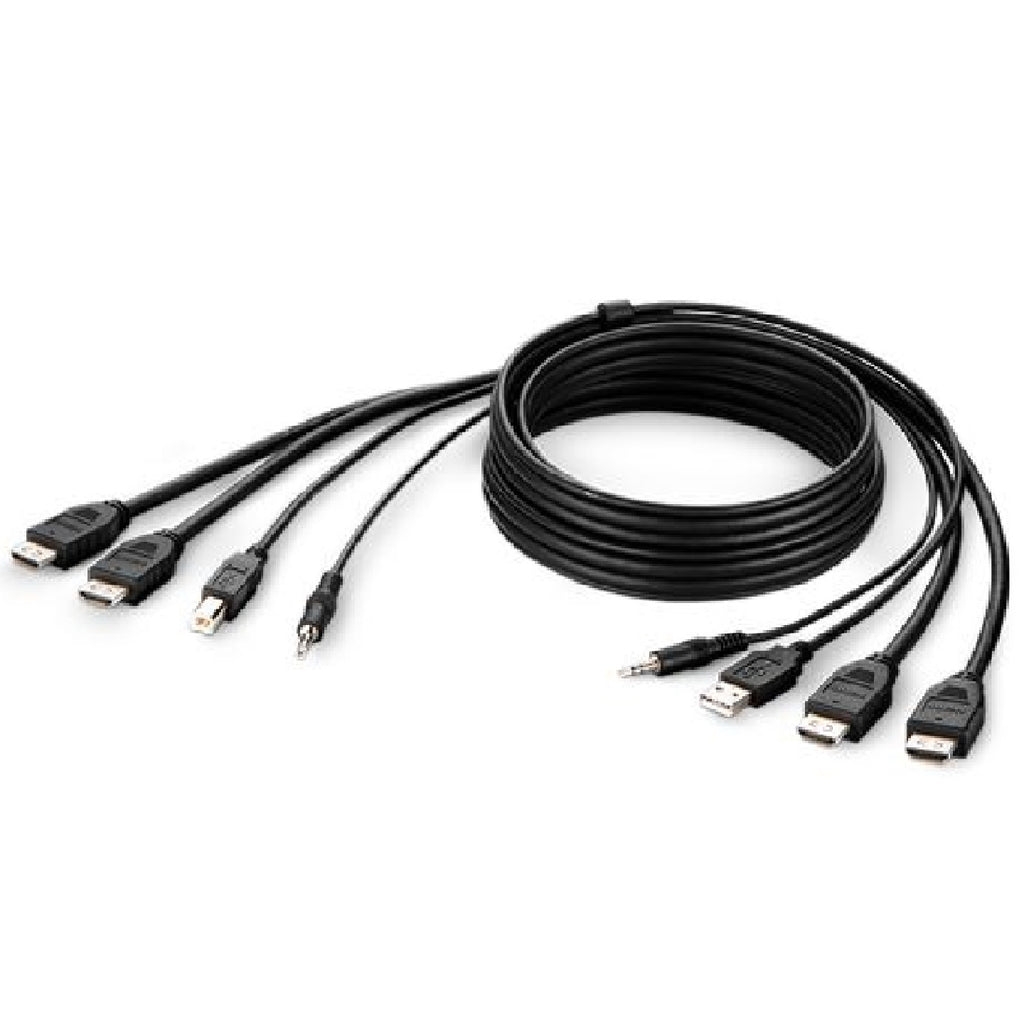 Belkin Secure KVM Dual HDMI USB Audio Cable - TAA Compliant 1.8M Black Belkin