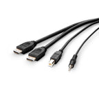 Belkin Secure KVM Dual HDMI USB Audio Cable - TAA Compliant 1.8M Black Belkin