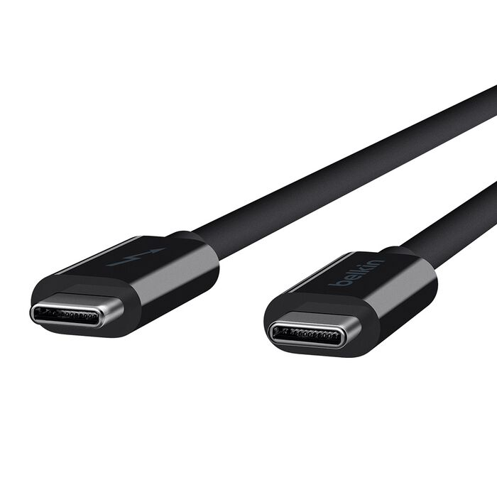 Belkin Thunderbolt 3 USB-C Cable 1M Black - 60W PD, 4K, 20Gbps 