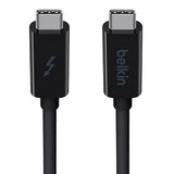 Belkin Thunderbolt 3 USB-C Cable 1M Black - 60W PD, 4K, 20Gbps 