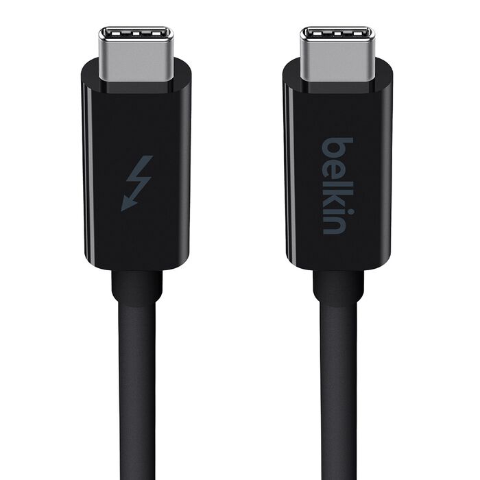 Belkin Thunderbolt 3 USB-C Cable 1M Black - 60W PD, 4K, 20Gbps 