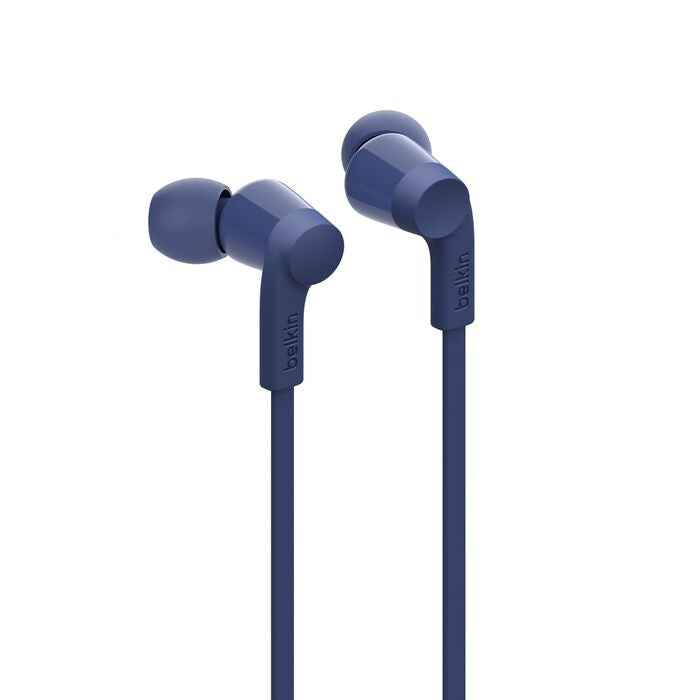 Belkin SoundForm USB-C Wired Earbuds with Volume Limiter - Blue 