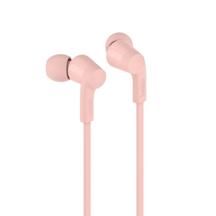 Belkin SoundForm Pink USB-C Wired Earbuds | Safe Volume Limiter Belkin