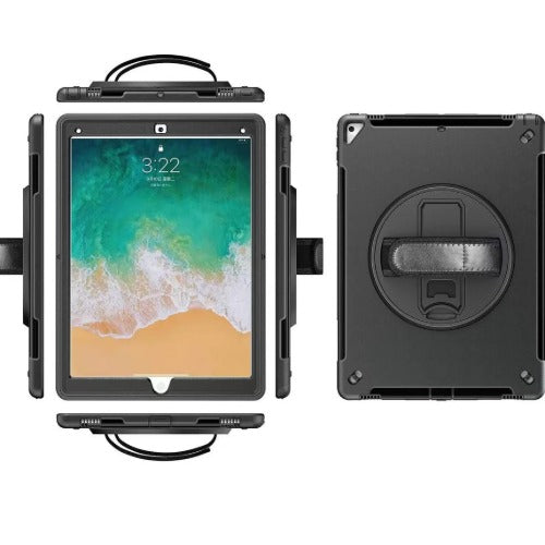 USP Rugged iPad 10.2 Case (9th/8th/7th Gen) - Kickstand, Straps, Drop-Proof 