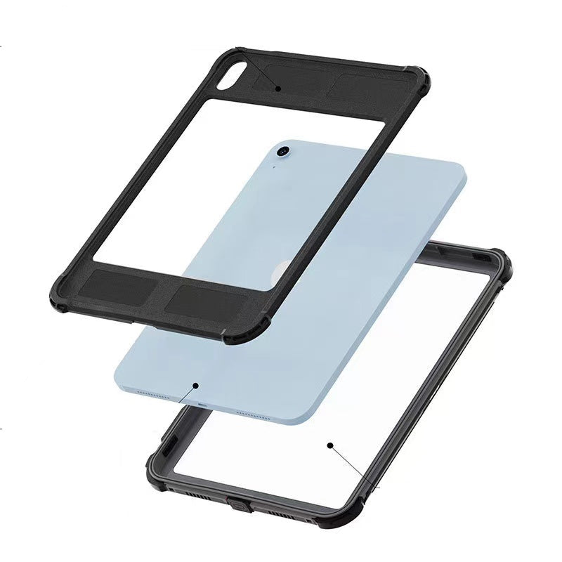 Black Waterproof Case for iPad 10th Gen (10.9) & iPad 11th Gen (11) - IP68 Drop Protection 