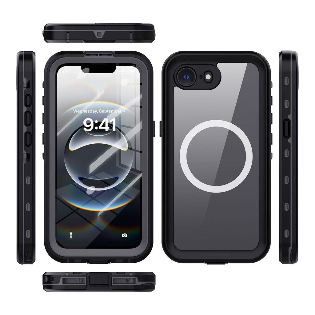 iPhone 17e/16e 6.1 Waterproof Case Black - Shockproof & Rugged 