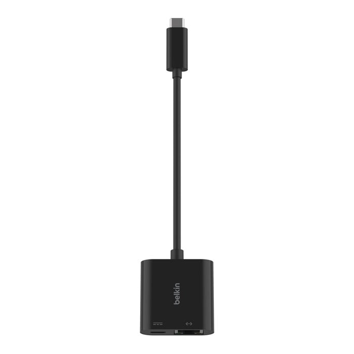 Belkin USB-C to Gigabit Ethernet + 100W Charge Adapter - Black Belkin