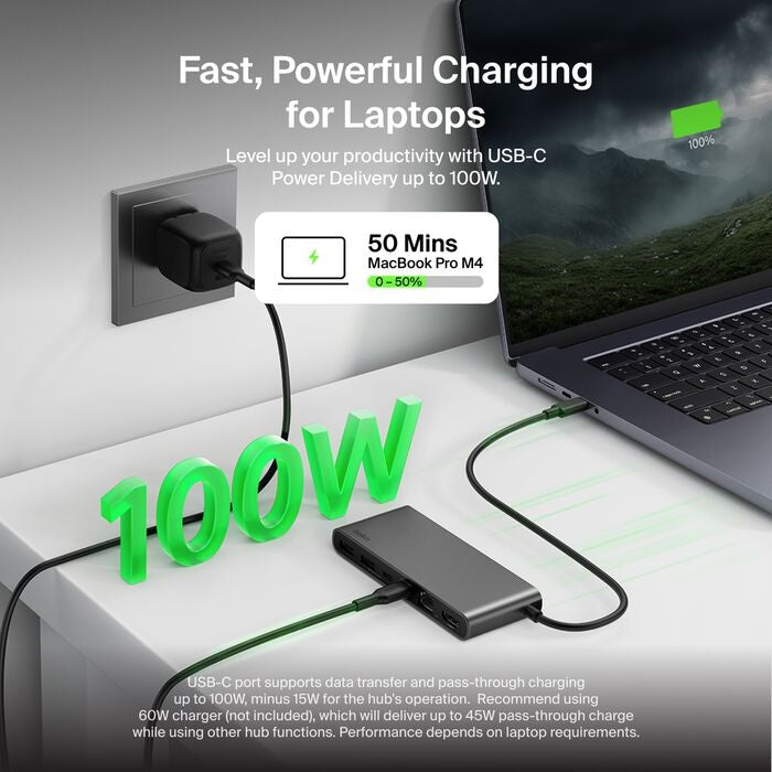 Belkin Connect 8-Port USB-C Hub with 2.5G Ethernet, 100W PD, 4K HDMI Belkin
