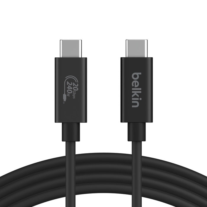 Belkin Connect USB4 USB-C Cable 2M Black - 240W, 20Gbps, 4K Video Belkin