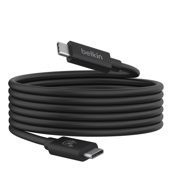 Belkin USB4 USB-C Cable 1.2M - 240W, 4K Video, Thunderbolt 4 Black Belkin