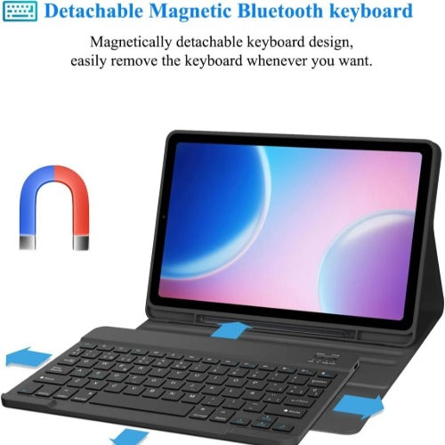 Lenovo Tab M11 Keyboard Case Black - Magnetic Protective Cover 