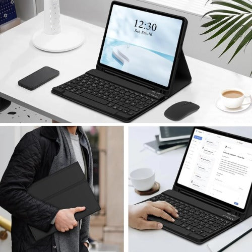 Lenovo Tab M11 Keyboard Case Black - Magnetic Protective Cover 