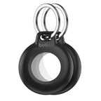 Belkin Waterproof Secure AirTag Holder with Key Ring (2-Pack) - Black Belkin
