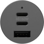 OtterBox 72W Fast Car Charger - Triple Port USB-C for iPhone & Samsung 