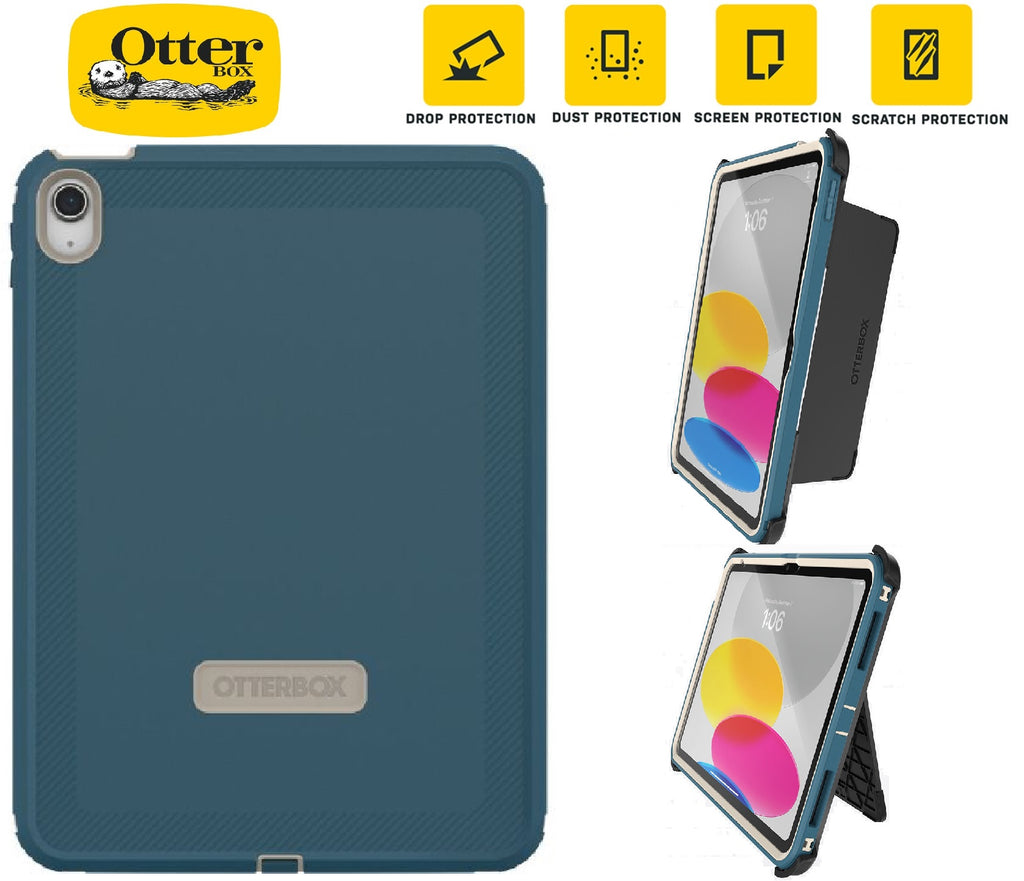 OtterBox Defender Case for iPad 11th & 10th Gen - Blue, Rugged Protection Otterbox