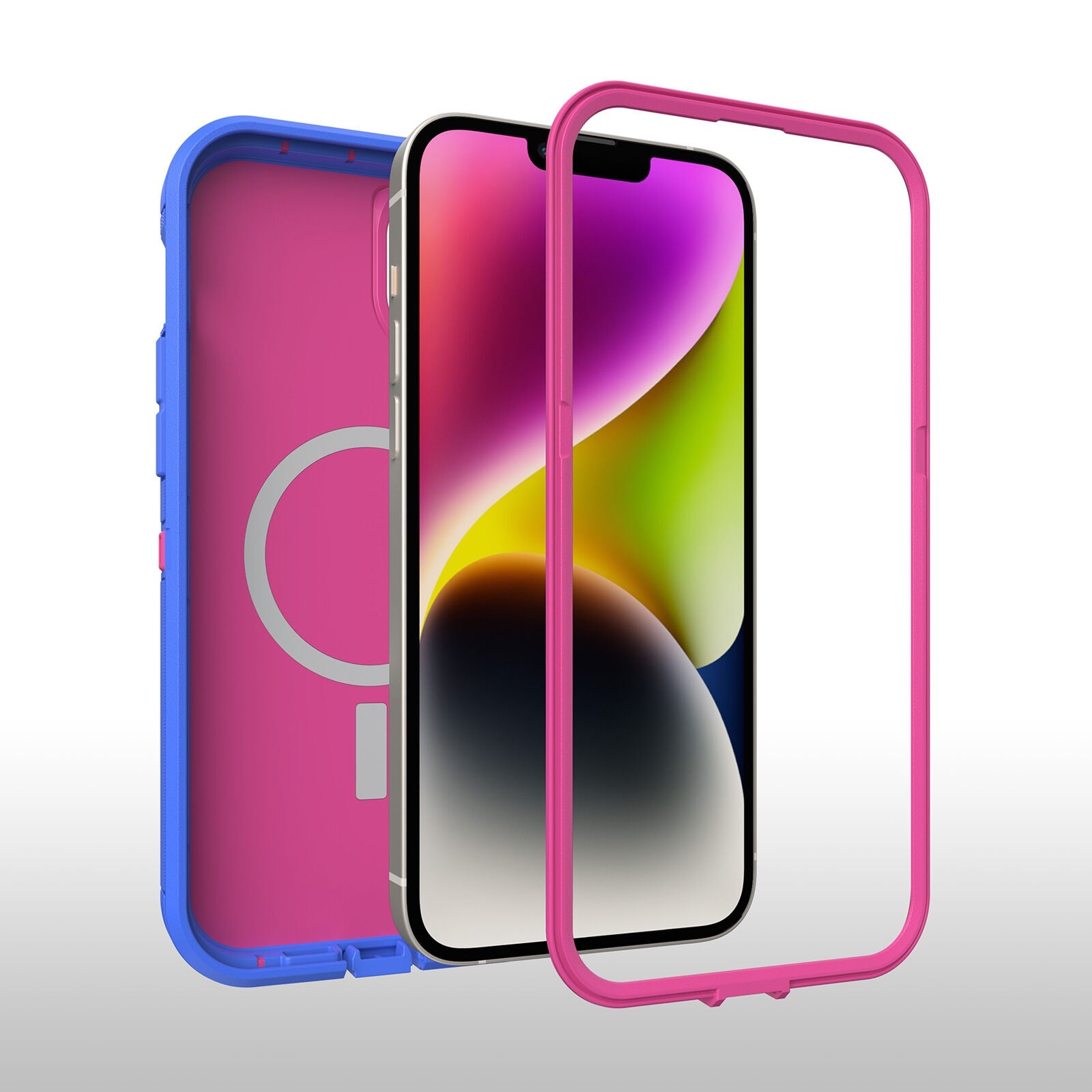 OtterBox Defender XT MagSafe iPhone 14 Plus Case | Pink Blooming Lotus Otterbox
