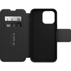OtterBox Strada iPhone 14 Pro Max Case - Black Leather Folio, 3X Drop Protection Otterbox