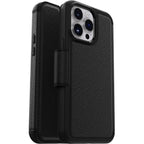 OtterBox Strada iPhone 14 Pro Max Case - Black Leather Folio, 3X Drop Protection Otterbox