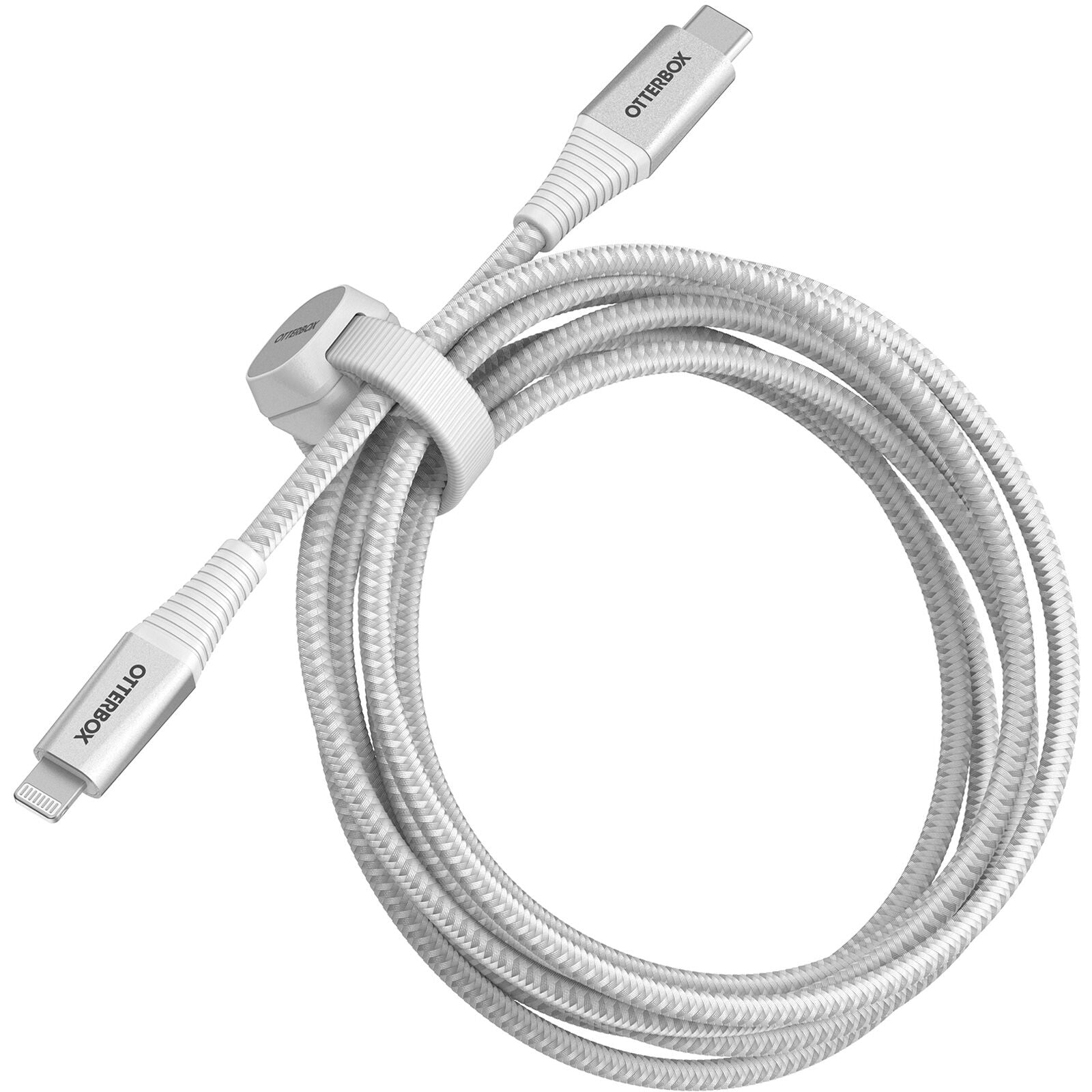 OtterBox Lightning to USB-C Fast Charge Braided Cable 2M - White (MFi) Otterbox