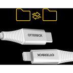 OtterBox Lightning to USB-C Fast Charge Braided Cable 2M - White (MFi) Otterbox