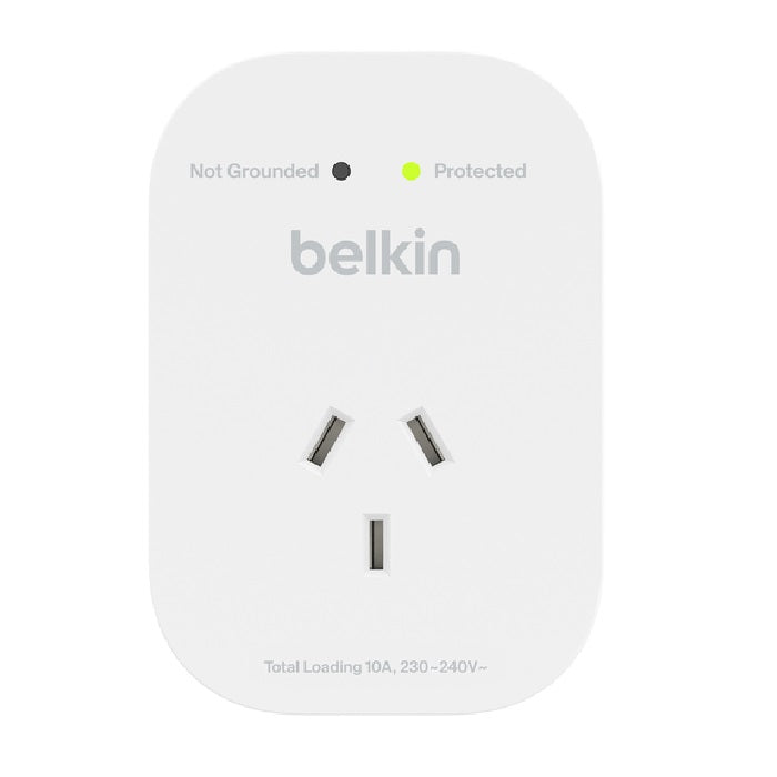 Belkin SurgePro 1-Outlet Power Surge Protector - White (1800 Joules) Belkin