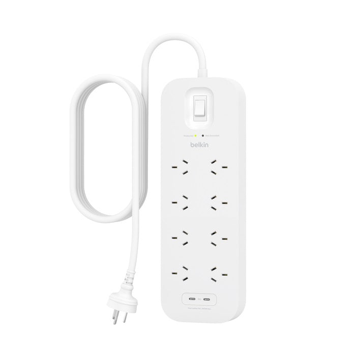 Belkin Surge Pro 8-Outlet Surge Protector with Dual USB-C - Heavy Duty 