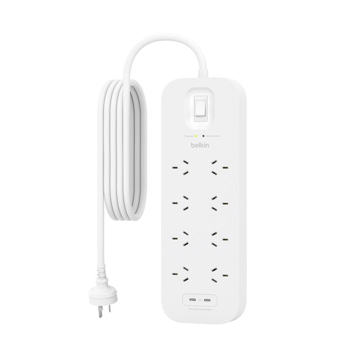 Belkin Surge Pro 8-Outlet Surge Protector with Dual USB-C - Heavy Duty 