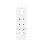 Belkin 8-Outlet Surge Protector with Dual USB-C Ports - White Belkin