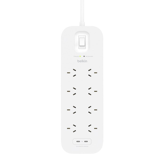 Belkin Surge Pro 8-Outlet Surge Protector with Dual USB-C - Heavy Duty 