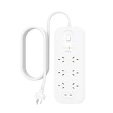 Belkin SurgePro 6-Outlet Surge Protector with Dual USB-C (30W) White 