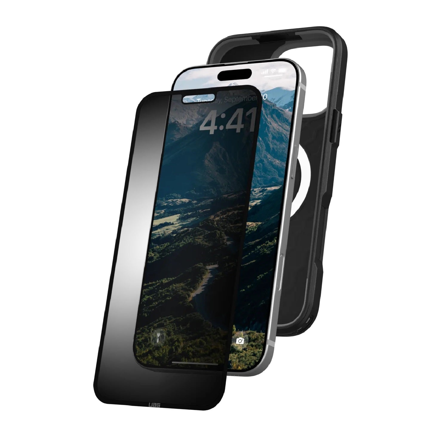 UAG Privacy Screen Protector for iPhone 16/15 (6.1) - Removable Glass, Anti-Glare