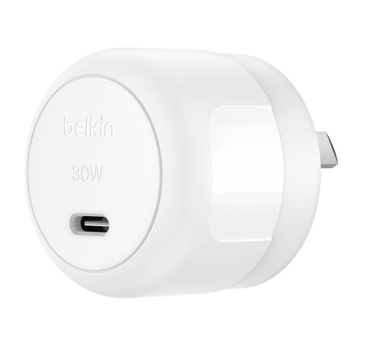 Belkin BoostCharge 30W USB-C Wall Charger with Cable - White Belkin