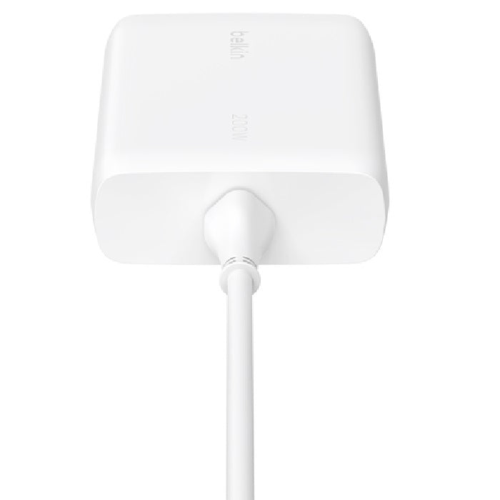 Belkin BoostCharge Pro 200W USB-C GaN Wall Charger - 4-Port, 140W Max, White Belkin