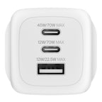 Belkin BoostCharge Pro 70W 3-Port GaN Wall Charger - Fast Laptop & Phone Charger Belkin