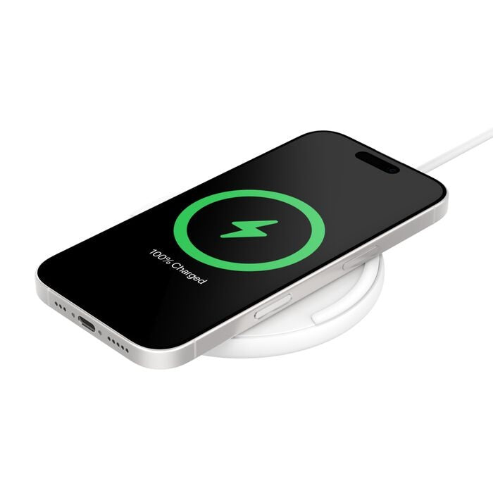 Belkin 15W Fast Wireless Charger Pad with USB-C Cable - White Belkin
