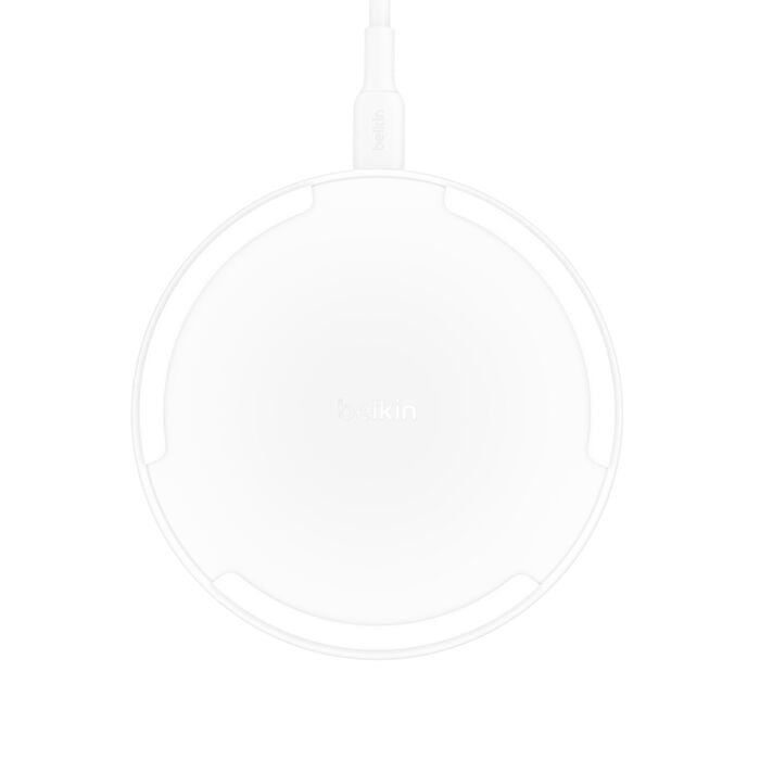 Belkin 15W Fast Wireless Charger Pad with USB-C Cable - White Belkin