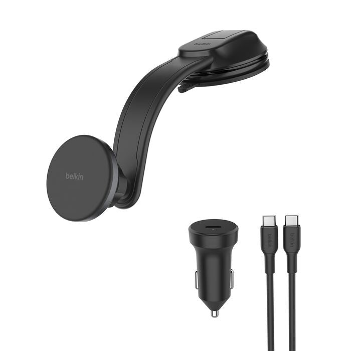 Belkin BoostCharge Qi2 Magnetic 15W Wireless Car Dash Mount - Black Belkin