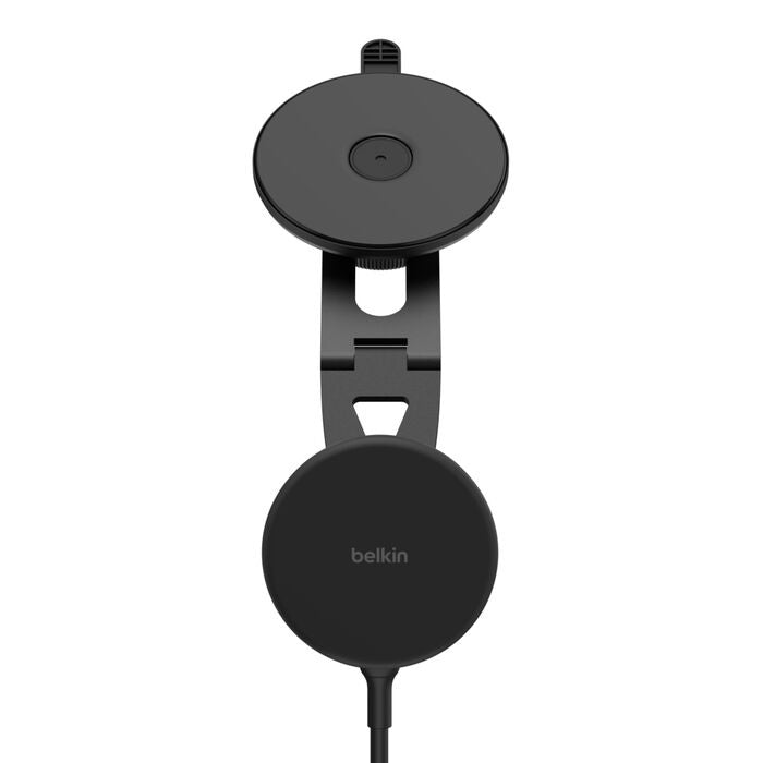 Belkin Boostcharge Qi2 15W Magnetic Wireless EV Car Mount w/ USB-C & Adapter - Black Belkin