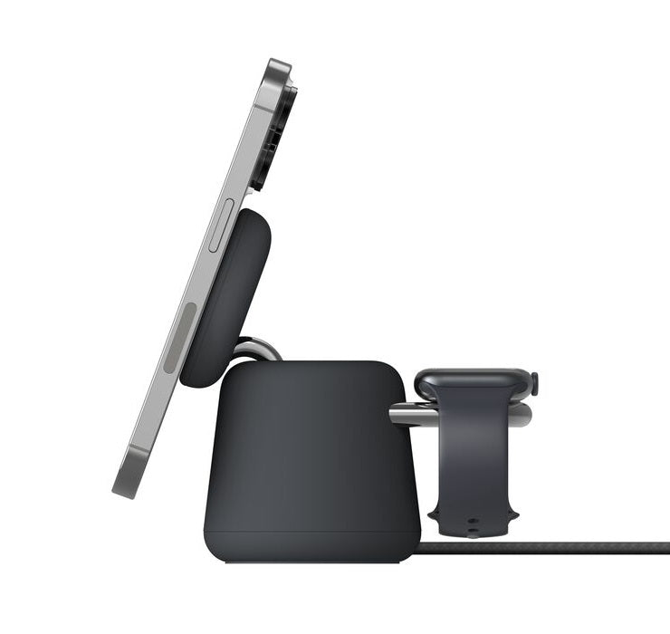 Belkin BoostCharge Pro 2-in-1 Qi2 Wireless Charging Dock - 15W Black 