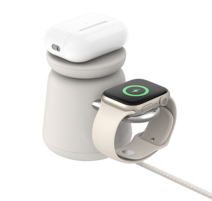 Belkin BoostCharge Pro 2-in-1 Qi2 Fast Wireless Charging Dock - Sand Belkin