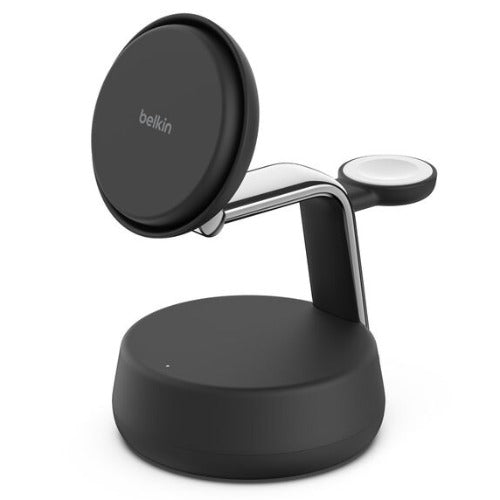 Belkin UltraCharge Pro 3-in-1 Qi2 Fast Wireless Charging Dock - White 