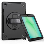Samsung Tab A9+ Rugged Case Black | Kickstand, Strap & Pen Holder 