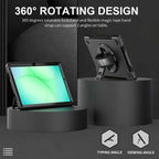 Samsung Tab A9+ Rugged Case Black | Kickstand, Strap & Pen Holder 