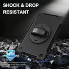Samsung Tab A9+ Rugged Case Black | Kickstand, Strap & Pen Holder 