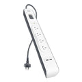 Belkin SurgePlus 4-Outlet Surge Protector Strip with 2 USB Ports - White Belkin
