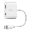 Belkin 3.5mm Audio + Charge RockStar for iPhone - White Belkin