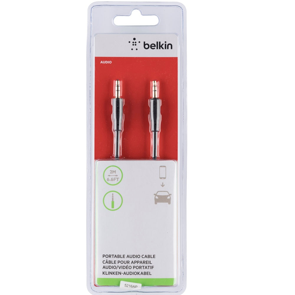Belkin 2M Gold Plated 3.5mm AUX Cable - Black Belkin