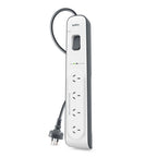 Belkin SurgeMaster 4-Outlet Surge Protector with 2M Cord - White/Grey Belkin